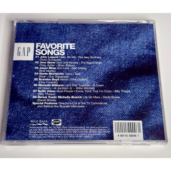 GAP Favorite Songs CD Compilation Fall 2005 – John Legend Jason Mraz Joss Stone - Picture 2 of 7
